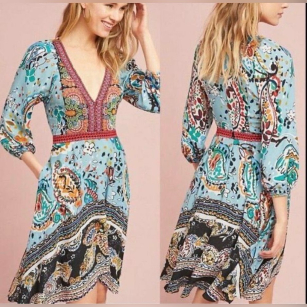 AKEMI + KIN by Anthropologie Beaded Dress Sz 0P